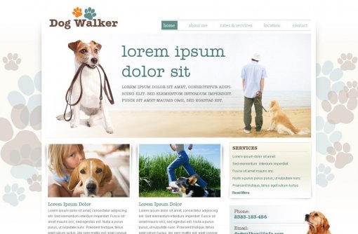 Dog Walking Website Template